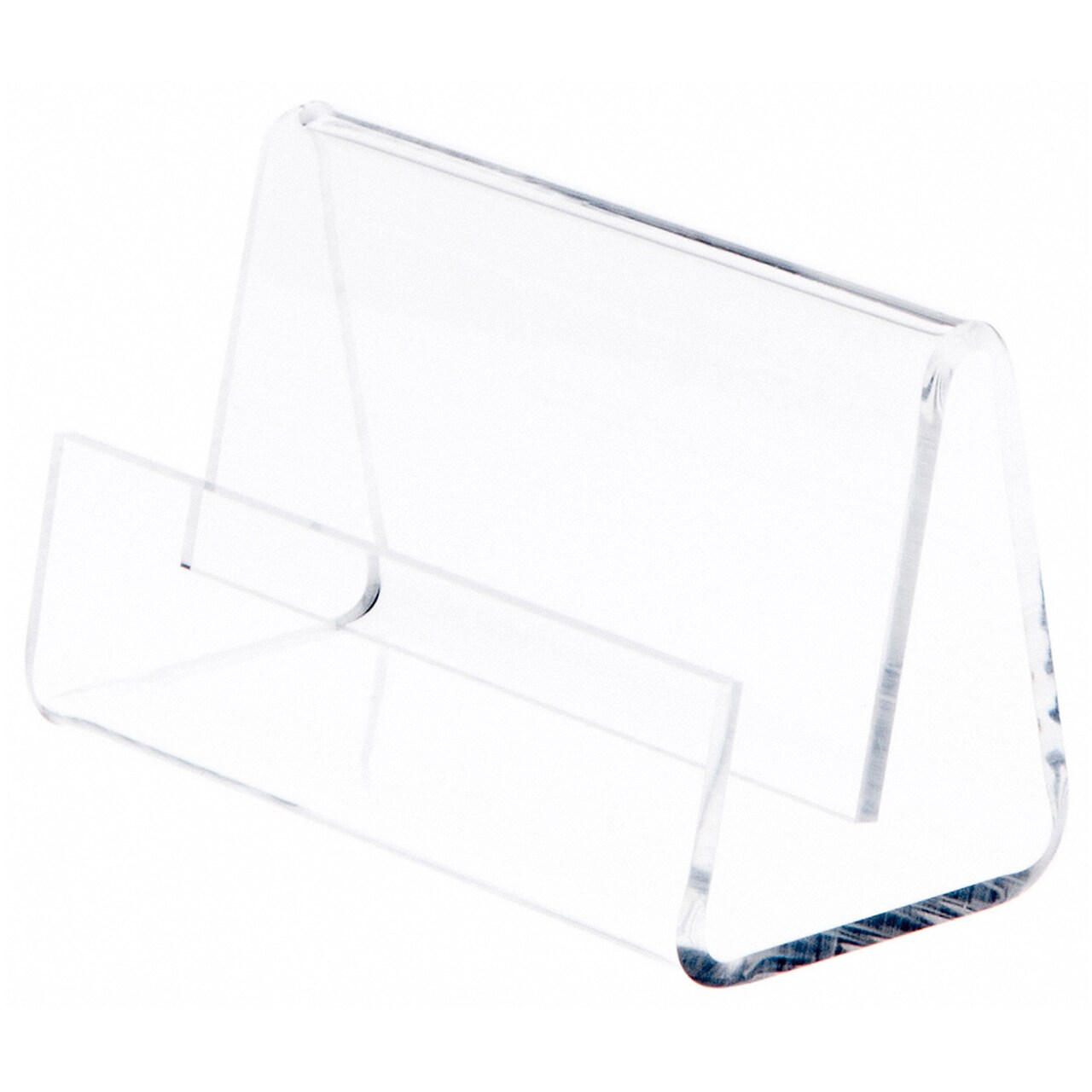 Plymor Clear Acrylic Deluxe Business Card / Postcard Holder, 3.5" W x 2.875" D x 2.125" H